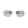 Womens Angular Bevel Narrow Clout Mod Plastic Sunglasses