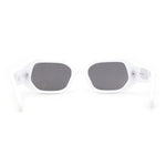 Womens Angular Bevel Narrow Clout Mod Plastic Sunglasses