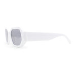 Womens Angular Bevel Narrow Clout Mod Plastic Sunglasses