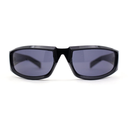 Trendy 90s Sport Look Curved Wrap Fashion Sunglasses