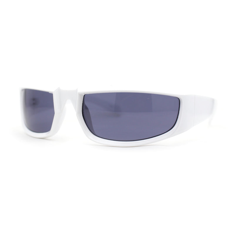 Trendy 90s Sport Look Curved Wrap Fashion Sunglasses