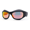 Trendy 90s Sport Wrap Thick Bevel Plastic Oval Sunglasses