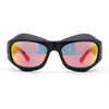 Trendy 90s Sport Wrap Thick Bevel Plastic Oval Sunglasses