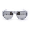 Trendy 90s Sport Wrap Thick Bevel Plastic Oval Sunglasses