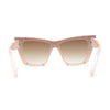 Rimless Gothic Horn Stud Oversized Rectangle Cat Eye Sunglasses