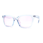 Whimsical Light Breezy Color Hipster Thin Horn Rim Sunglasses