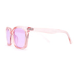 Whimsical Light Breezy Color Hipster Thin Horn Rim Sunglasses