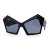 Thick Hard Angular Mad Thick Brow Crop Side Cat Eye Sunglasses