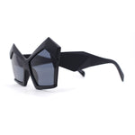 Thick Hard Angular Mad Thick Brow Crop Side Cat Eye Sunglasses