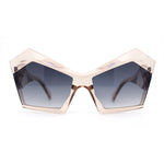 Thick Hard Angular Mad Thick Brow Crop Side Cat Eye Sunglasses