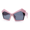 Thick Hard Angular Mad Thick Brow Crop Side Cat Eye Sunglasses