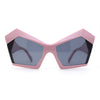 Thick Hard Angular Mad Thick Brow Crop Side Cat Eye Sunglasses