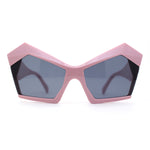 Thick Hard Angular Mad Thick Brow Crop Side Cat Eye Sunglasses