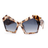 Thick Hard Angular Mad Thick Brow Crop Side Cat Eye Sunglasses