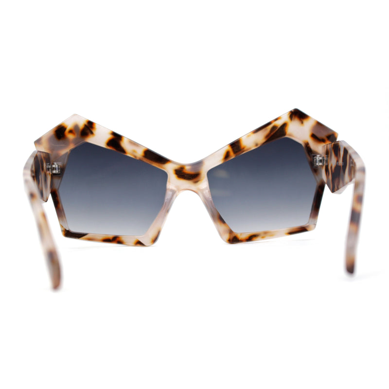 Thick Hard Angular Mad Thick Brow Crop Side Cat Eye Sunglasses