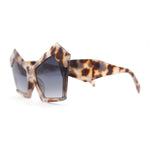 Thick Hard Angular Mad Thick Brow Crop Side Cat Eye Sunglasses