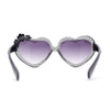 Kid Girls Heart Shape Flower Jewel Glitter Plastic Sunglasses