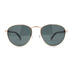 Polarized Retro Hipster Round Metal Rim Normcore Sunglasses