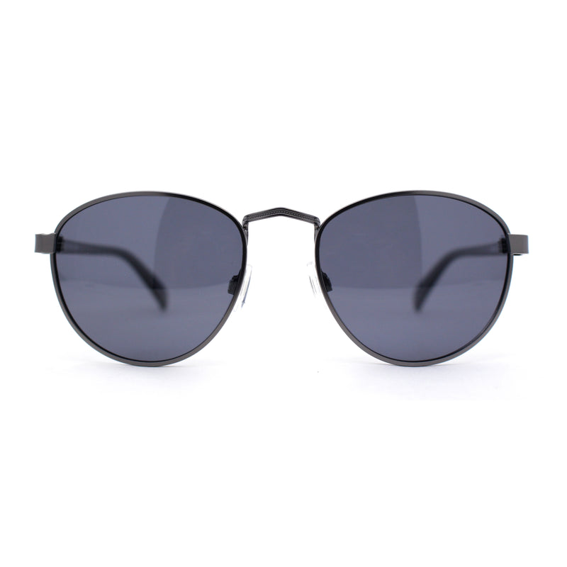 Polarized Retro Hipster Round Metal Rim Normcore Sunglasses