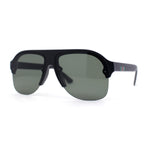 Mens Designer Fashion Half Rim Racer Flat Top Mob Sunglasses