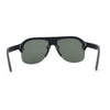 Mens Designer Fashion Half Rim Racer Flat Top Mob Sunglasses