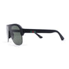 Mens Designer Fashion Half Rim Racer Flat Top Mob Sunglasses