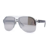 Mens Designer Fashion Half Rim Racer Flat Top Mob Sunglasses