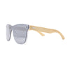 Eco Friendly Bamboo Wood Arm Rimless Shield Horn Rim Sunglasses