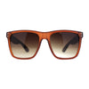 Eco Friendly Bamboo Wood Arm Large Horn Rim Hipster Sunglasses