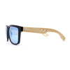 Eco Friendly Bamboo Wood Arm Rectangle Horn Rim Keyhole Sunglasses