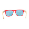 Eco Friendly Bamboo Wood Arm Rectangle Horn Rim Keyhole Sunglasses