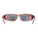 Polarized Super Wide Oversized 63mm Rectangular Fit Over Plastic Sunglasses