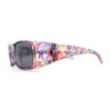 Polarized Super Wide Oversized 63mm Rectangular Fit Over Plastic Sunglasses