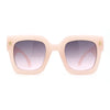 Womens Trendy Pop Color Hipster Boyfriend Thick Horn Rim Sunglasses