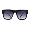 Unique Exposed Lens Bridge Inset Lens Horn Rim Fashion Sunglasses