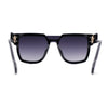 Unique Exposed Lens Bridge Inset Lens Horn Rim Fashion Sunglasses