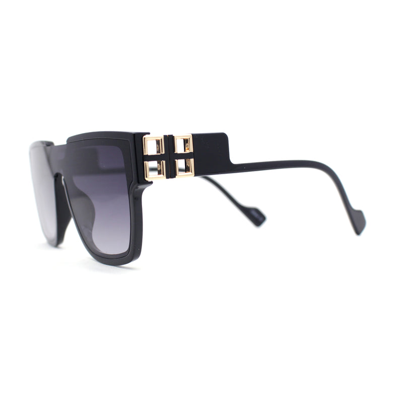 Unique Exposed Lens Bridge Inset Lens Horn Rim Fashion Sunglasses