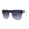 Unique Exposed Lens Bridge Inset Lens Horn Rim Fashion Sunglasses