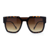 Unique Exposed Lens Bridge Inset Lens Horn Rim Fashion Sunglasses