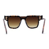 Unique Exposed Lens Bridge Inset Lens Horn Rim Fashion Sunglasses