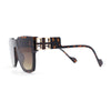 Unique Exposed Lens Bridge Inset Lens Horn Rim Fashion Sunglasses