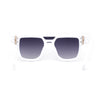 Unique Exposed Lens Bridge Inset Lens Horn Rim Fashion Sunglasses