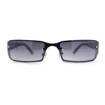 90s Classic Narrow Rectangle Designer Rimless Luxury Fashion Sunglasses