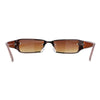 90s Classic Narrow Rectangle Designer Rimless Luxury Fashion Sunglasses