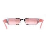 90s Classic Narrow Rectangle Designer Rimless Luxury Fashion Sunglasses