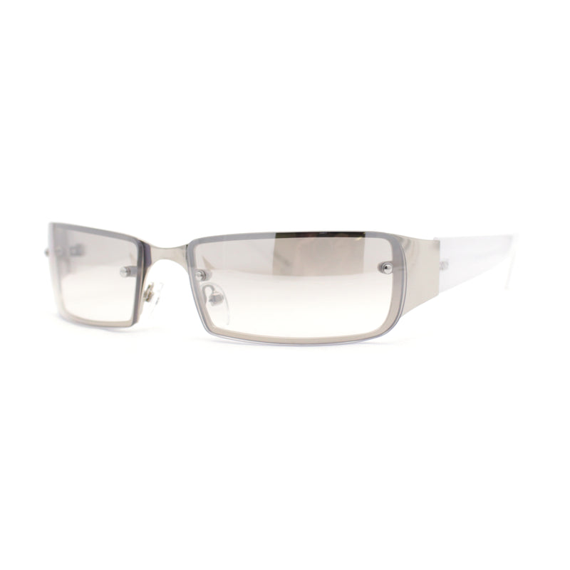 90s Classic Narrow Rectangle Designer Rimless Luxury Fashion Sunglasses