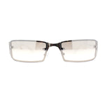 90s Classic Narrow Rectangle Designer Rimless Luxury Fashion Sunglasses