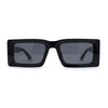 Minimal Squared Rectangle Plastic Mod Plastic Sunglasses