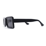 Minimal Squared Rectangle Plastic Mod Plastic Sunglasses