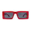 Minimal Squared Rectangle Plastic Mod Plastic Sunglasses